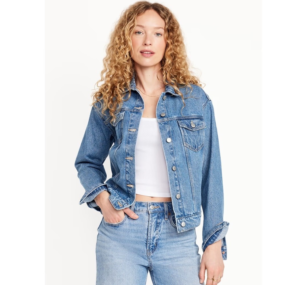 NWT Old Navy Classic Jean Jacket Size Small Medium Wash Denim 100% Cotton